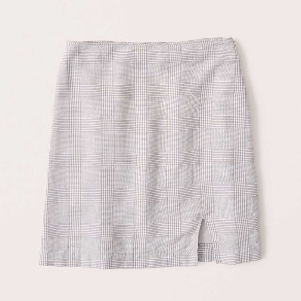 Abercrombie Grey Plaid Skirt
